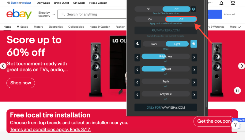 Чи є на eBay темний режим? Як увімкнути темний режим на eBay