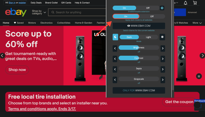 Чи є на eBay темний режим? Як увімкнути темний режим на eBay