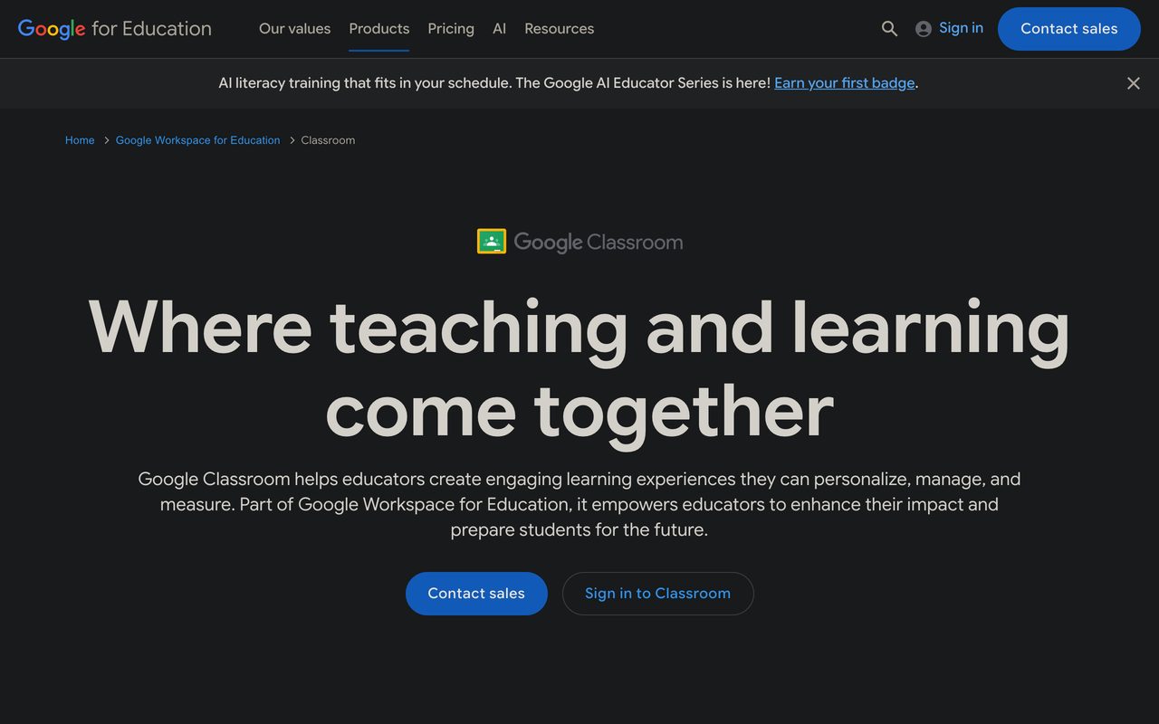 Google Classroom — 適用後